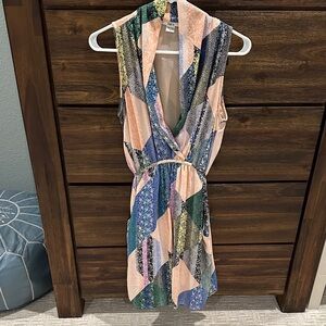 Bar III Multicolor Geometric Mini Dress